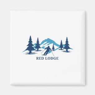 Red Lodge Montana Ski Resort Skiën Skier _1 Magneet