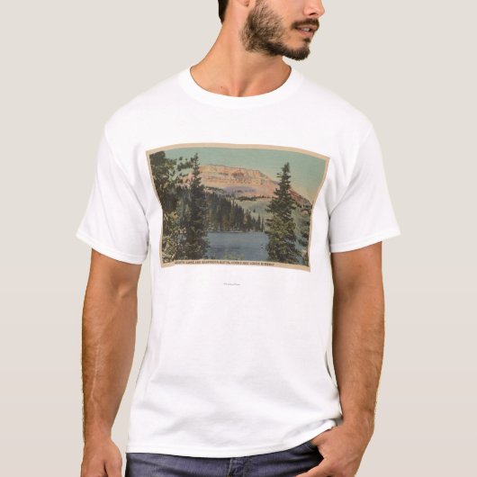 Red Lodge, MT - Uitzicht van het meer van Beartoot T-shirt (Voorkant)