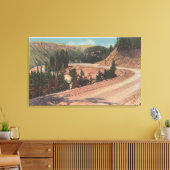 Red Lodge, MT - Uitzicht van Mae West Curve Canvas Afdruk (Insitu (Woonkamer))