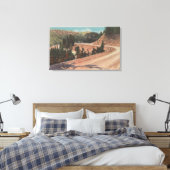 Red Lodge, MT - Uitzicht van Mae West Curve Canvas Afdruk (Insitu (Slaapkamer))