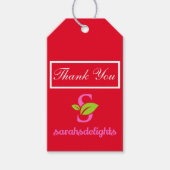 Red Logo Bedankt Cadeaulabel (Voorkant)