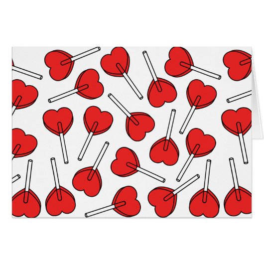Red Lollipops, Heart Lollipops, Lollipop Pattern (Voorkant Horizontaal)