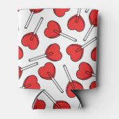Red Lollipops, Heart Lollipops, Lollipop Pattern Blikjeskoeler (Voorkant)
