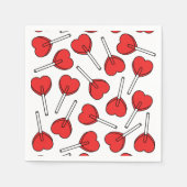 Red Lollipops, Heart Lollipops, Lollipop Pattern Servet (Voorkant)