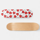 Red Lollipops, Heart Lollipops, Lollipop Pattern Skateboard (Horizontaal)