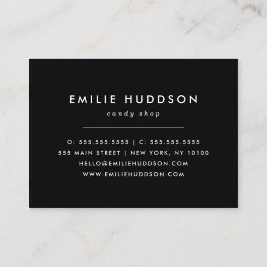 Red Lollipops, Heart Lollipops, Lolly, Candy Shop Visitekaartje (Achterkant)