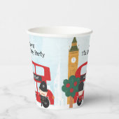 Red London Bus and Clock Tower Kids Birthday Party Papieren Bekers (Rechts)