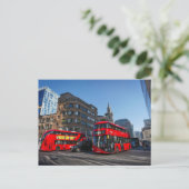 Red London Bus Briefkaart (Staand voorkant)