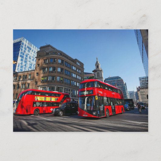 Red London Bus Briefkaart (Voorkant)