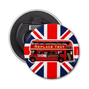 Red London Bus Button Flesopener