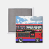 Red London Bus Double Decker Magneet (Voorkant / Achterkant)