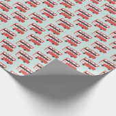 Red London Bus Pattern Cadeaupapier (Hoek)