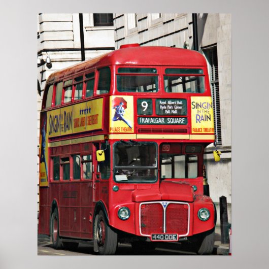  Red London Bus Poster (Voorkant)