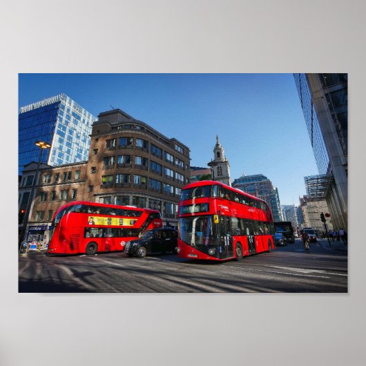 Red London Bus Poster (Voorkant)