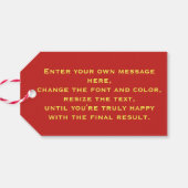 Red London Bus thema Cadeaulabel (Achterkant Horizontaal)