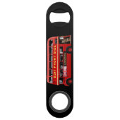 Red London Bus ThMED Speed Flessenopener (Voorkant)
