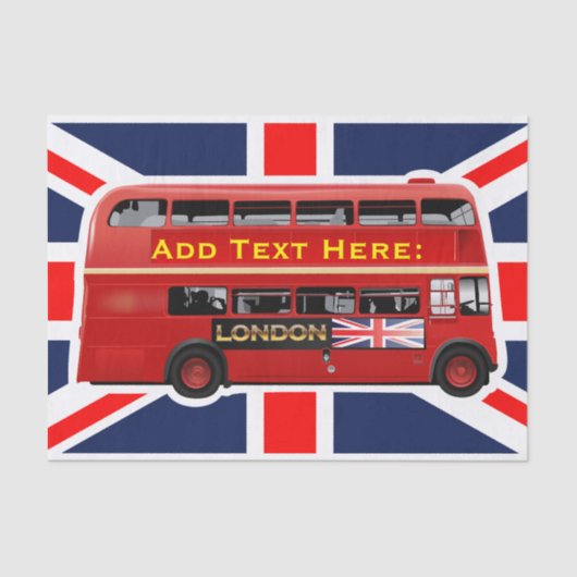 Red London Bus ThMED Tissuepapier (Voorkant)
