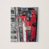 Red London Double Decker Bus, Engeland Legpuzzel (Verticaal)