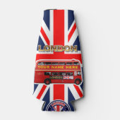 Red London Double Decker Bus Flesjeskoeler (Voorkant)