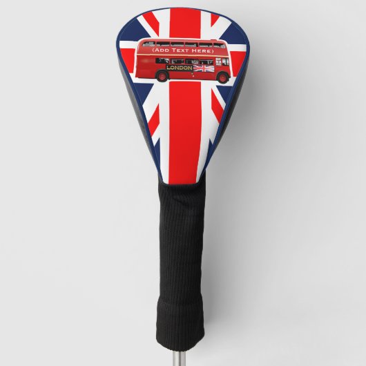 Red London Double Decker Bus Golfheadcover (Voorkant)