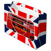 Red London Double Decker Bus Groot Cadeauzakje (Achterkant Gekanteld)