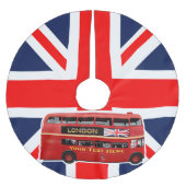 Red London Double Decker Bus Kerstboom Rok (Voorkant)