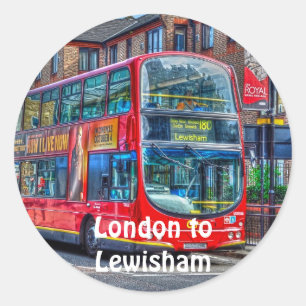 Red London Double-Decker Bus - Verenigd Koninkrijk Ronde Sticker