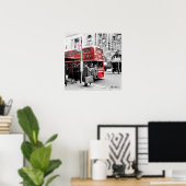 Red London Double Decker Poster (Thuiskantoor)