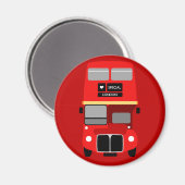 Red London Double Decker Routemaster Bus Magneet (Voorkant / Achterkant)