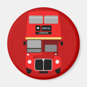 Red London Double Decker Routemaster Bus Magneet