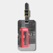 Red London Phonebox Bagagelabel (Voorkant verticaal)