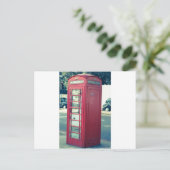 Red London Telephone Box Briefkaart (Staand voorkant)