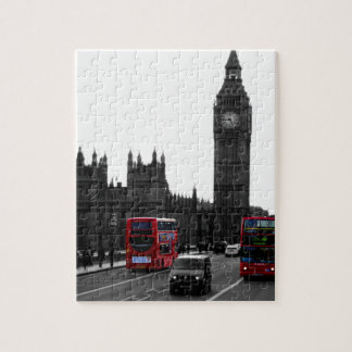 Red London Tour bus en Big Ben Legpuzzel