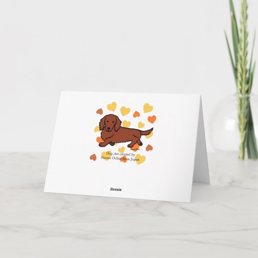 Red Long Haired Dachshund Merci (Dos)