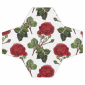 Red Long Stem Roos Patroon Voetbal (Enkel)