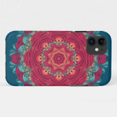 Red Lotus Mandala Case-Mate iPhone Case (Achterkant (horizontaal))