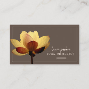 Red Lotus Yoga Instructor Meditation Zen Visitekaartje