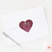 Red Love Bruid en bruidegom Datum Hart Sticker (Envelop)