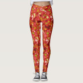 Red Love Chine partout Imprimer Leggings Motifs (Devant)