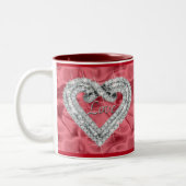 Red Love Diamond Heart Mok (Links)