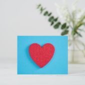 Red Love Heart Briefkaart (Staand voorkant)