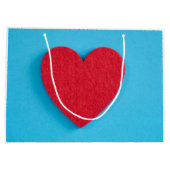 Red Love Heart Groot Cadeauzakje (Achterkant)