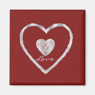 Red Love Heart III Magneet