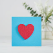 Red Love Heart Kaart (Staand voorkant)