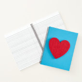 Red Love Heart Notitieboek (Binnen)
