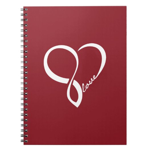 Red Love Heart Notitieboek (Voorkant)