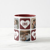 Red Love Heart Photo Meilleur Maman Jamais Mug (Centre)