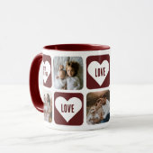 Red Love Heart Photo Meilleur Maman Jamais Mug (Devant gauche)