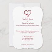 Red Love Heart Wedding Invitations (Devant)