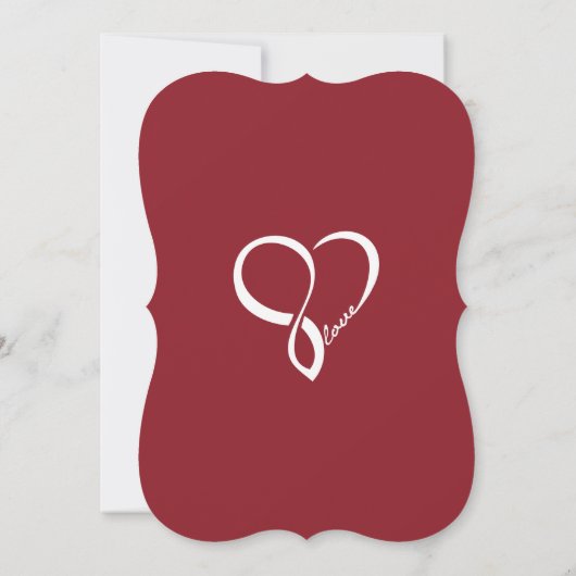 Red Love Heart Wedding Invitations (Dos)